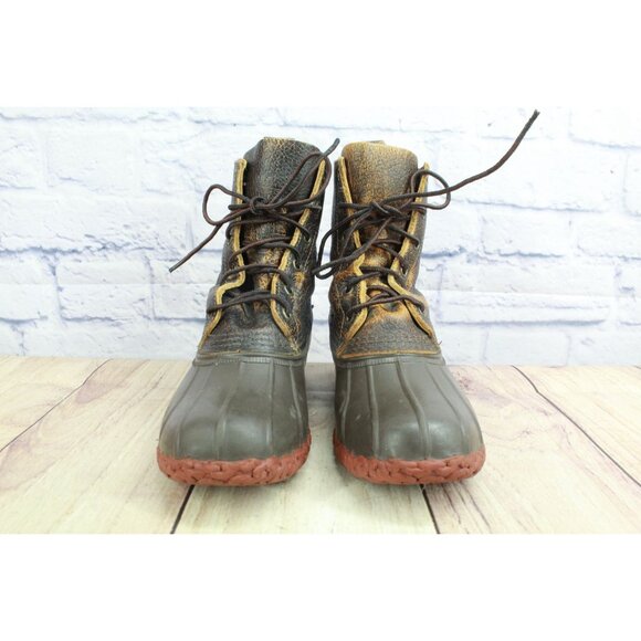 LL Bean Bean Boot Bison Dark Brown Brick Red Size 6 M - Picture 3 of 10